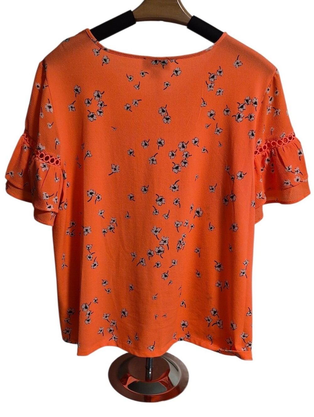 CeCe Vibrant Orange Blouse - Size XL - Picture 2 of 6